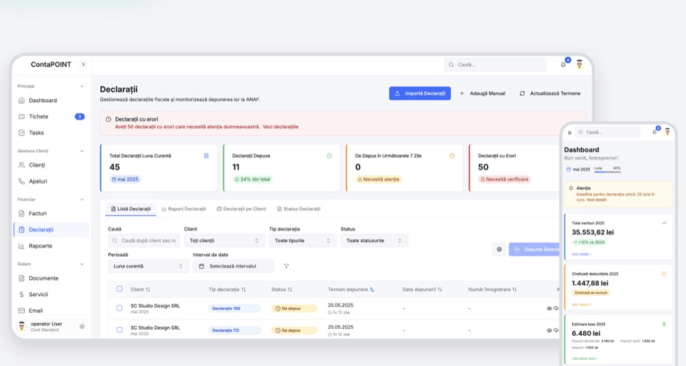 ContaPOINT - Accounting Manager, mockup de proiect