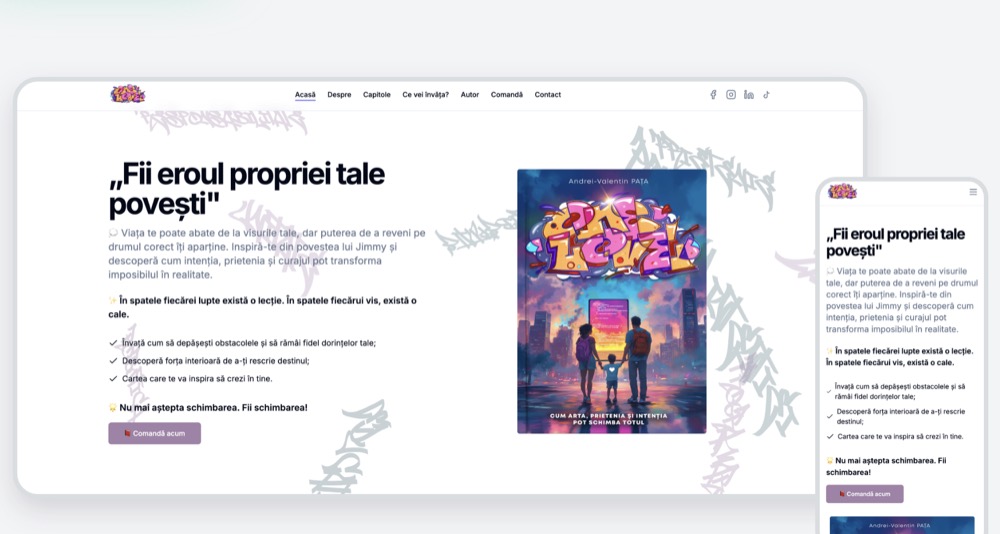 One Love Book, mockup de proiect