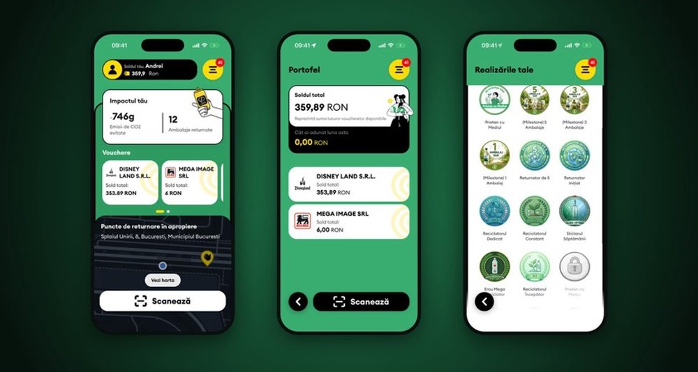 RetuRO SGR App, mockup de proiect